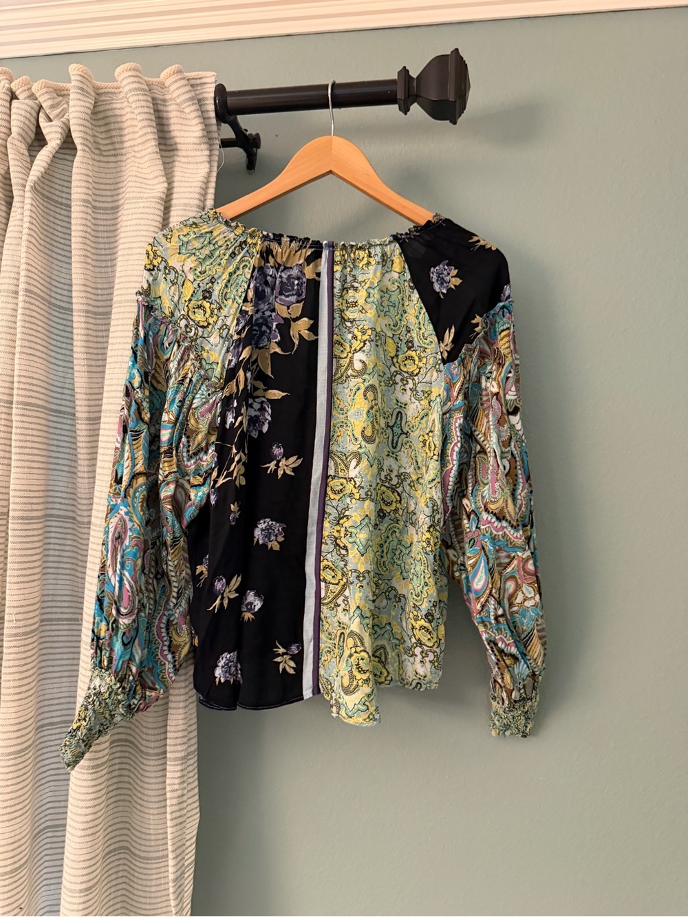 Free People Gemini Blouse Boho Button Up V-Neck Sz. S - Picture 5 of 5